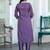 Bandhani Printed V-Neck Sequinned Straight Kurta With Trousers & Dupatta