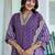 Bandhani Printed V-Neck Sequinned Straight Kurta With Trousers & Dupatta
