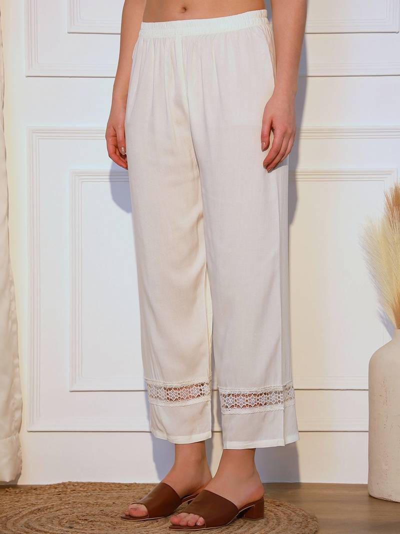 Band Collar Straight Kurta With Palazzos