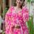 Women Floral Printed Angrakha Kurta with Trousers & With Dupatta