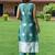 Bandhani Dyed V-Neck Pure Silk Straight Kurta With Trousers & Dupatta