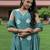 Bandhani Dyed V-Neck Pure Silk Straight Kurta With Trousers & Dupatta