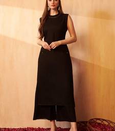 Gotta Patti Round Neck Sleeveless Straight Kurta With Palazzo