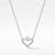 925 Sterling Silver Open Heart CZ Pendant Necklace  Set for Women
