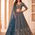 Teal Net Embroidered Heavy Party Wear Lehenga Choli Set
