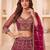 Rani Pink Net Embroidered Bridal Reception Lehenga Choli Set