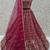 Rani Pink Net Embroidered Bridal Reception Lehenga Choli Set