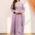Women Ethnic Motifs Embroidered Panelled Thread Work Kurta with Trousers & With Dupatta