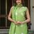 Women Bandhani Dyed Regular Aari Work Pure Silk Kurta with Trousers & With Dupatta
