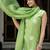 Women Bandhani Dyed Regular Aari Work Pure Silk Kurta with Trousers & With Dupatta