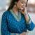 Women Bandhani Embroidered Empire Thread Work Kurta with Trousers & With Dupatta
