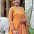 Women Floral Printed Empire Kurta with Trousers & With Dupatta