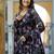 Floral Printed Gotta Patti Flared Anarkali Kurta With Trousers & Dupatta