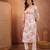 women floral printed thread work floral kurta