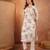 women floral printed thread work kurta
