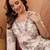 women floral printed thread work kurta