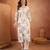women floral printed mirror work floral kurta