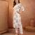 women floral printed mirror work floral kurta
