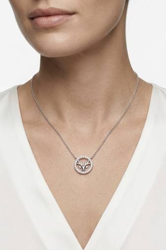 925 Sterling Silver Deer Pendant Necklace Set for Women