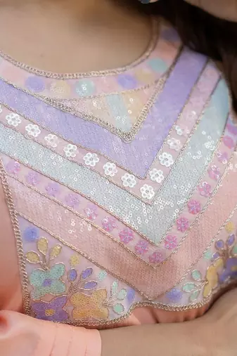 Women Ethnic Motifs Embroidered Regular Sequinned Kurta with Trousers & With Dupatta