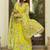 Floral Printed Regular Gotta Patti Kurta With Churidar & Dupatta