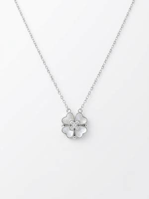 925 Sterling Silver Four Leaf Clover Pendant Necklace Set for Women 2