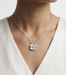 925 Sterling Silver Four Leaf Clover Pendant Necklace Set for Women