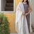 Sweetheart Neck Regular Thread Work Pure Silk Kurta With Trousers & Dupatta