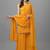 Women Yellow Ethnic Motifs Embroidered Sequinned Kurti with Sharara & With Dupatta