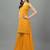 Women Yellow Ethnic Motifs Embroidered Sequinned Kurti with Sharara & With Dupatta