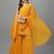 Women Yellow Ethnic Motifs Embroidered Sequinned Kurti with Sharara & With Dupatta