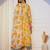 Floral Printed Pleated Angrakha Kurta with Trousers and Dupatta