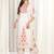 Floral Embroidered Mirror Work Kurta With Palazzos & Dupatta