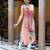 Floral Printed V-Neck Sleeveless Straight Kurta