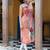 Floral Printed V-Neck Sleeveless Straight Kurta