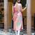 Floral Printed V-Neck Sleeveless Straight Kurta
