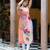 Floral Printed V-Neck Sleeveless Straight Kurta
