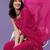 Women Pink Printed Sequinned Silk Georgette Kurti with Sharara & With Dupatta