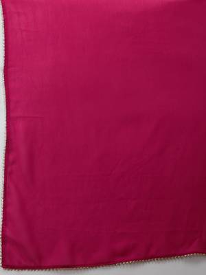 Women Pink Printed Sequinned Silk Georgette Kurti with Sharara & With Dupatta 3