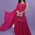 Women Pink Printed Sequinned Silk Georgette Kurti with Sharara & With Dupatta
