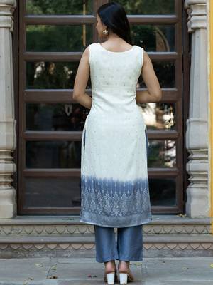 Ethnic Motifs Regular Pure Silk Kurta with Trousers & With Dupatta 4