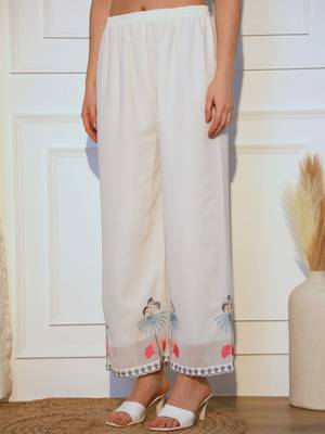 Floral Embroidered Kurta With Palazzos & Dupatta 7