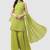 Ethnic Motifs Embroidered Sequinned Kurti with Palazzos & With Dupatta