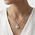 925 Sterling Silver Solitaire Halo Pendant Necklace Set  for Women