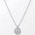 925 Sterling Silver Solitaire Halo Pendant Necklace Set  for Women
