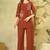 Brown cotton kurti pant set