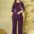 Wine cotton kurti pant set