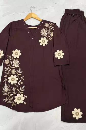 Brown raron co-ords set