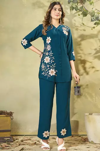 Teal raron co-ords set