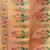 Orange premium tissue silk blend saree with tassels & blouse piece